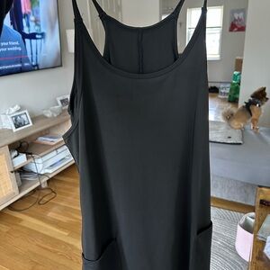 Black Sleeveless romper with Pockets